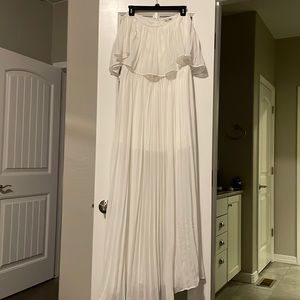 Fashion Nova off the shoulder pleated dress